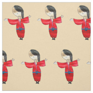 Japanische Cartoonpuppe mit niedlicher Kunst des Stoff