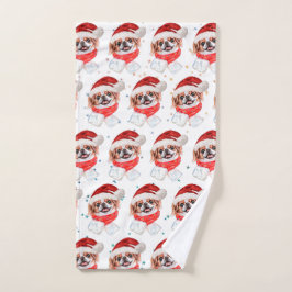 Japanische Chin Dog Breed Weihnachtsstars Handtuch