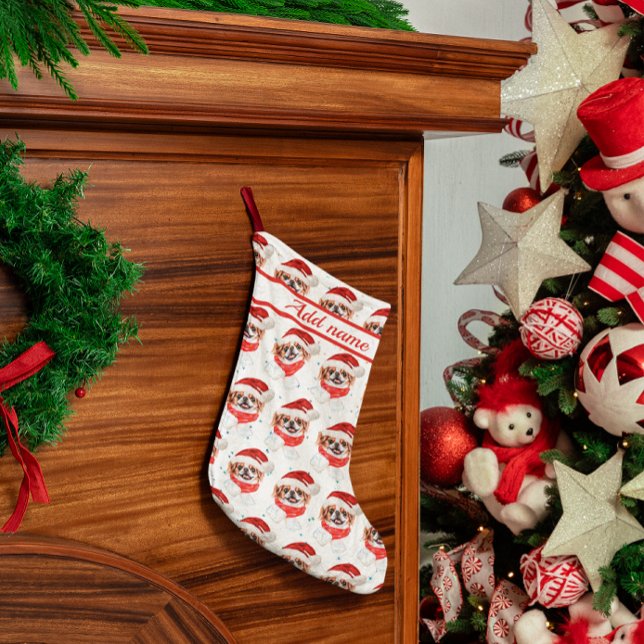 Japanische Chin Dog Breed Weihnachtsstars Kleiner Weihnachtsstrumpf (Von Creator hochgeladen)