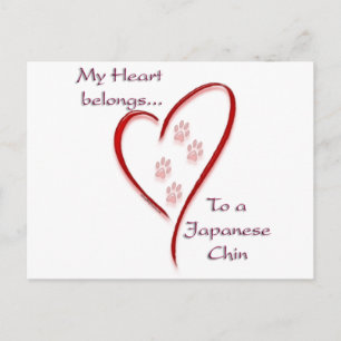 Japanische Chin Heart Belongs Postkarte