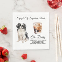 Japanische Chin Hochzeit Signature Drink Napkins