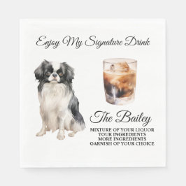 Japanische Chin Hochzeit Signature Drink Napkins Serviette