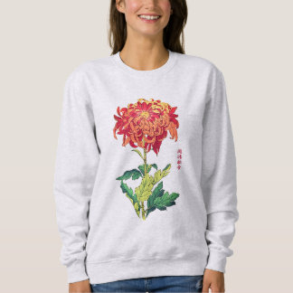Japanische Chrysantheme Botanische Kunst Sweatshirt
