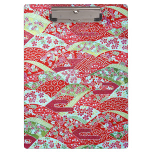 Japanische Clipboard Washington Red Floral Origami Klemmbrett