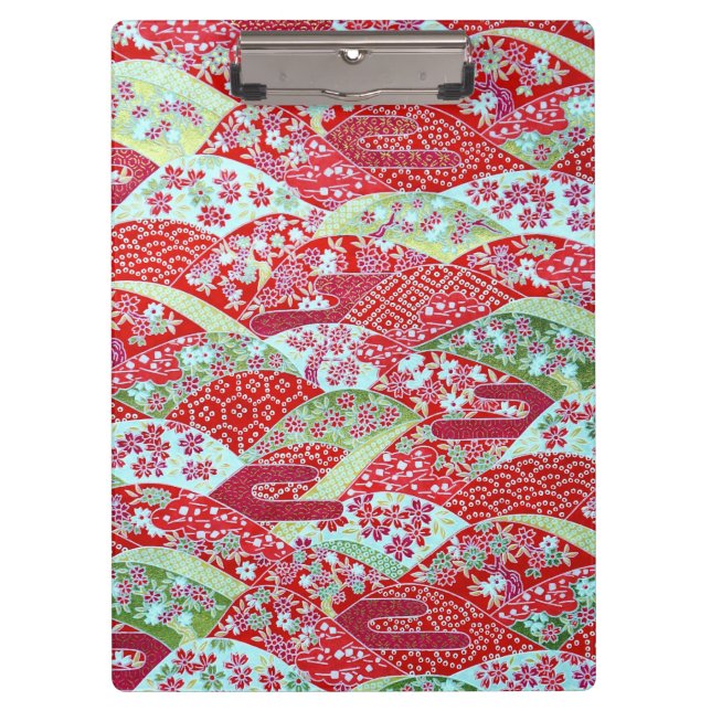 Japanische Clipboard Washington Red Floral Origami Klemmbrett (Vorderseite)