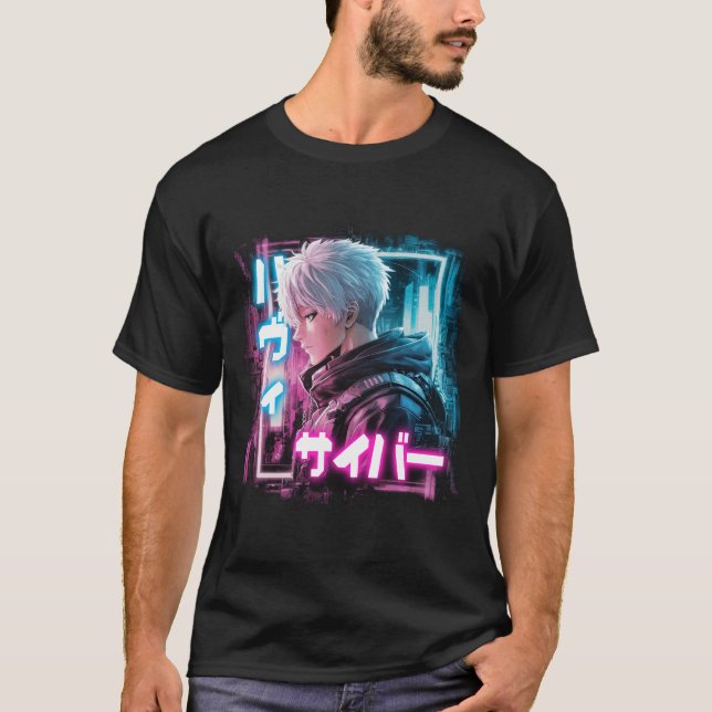 Japanische Cyberpunk-Lebendige T-Shirt (Vorderseite)