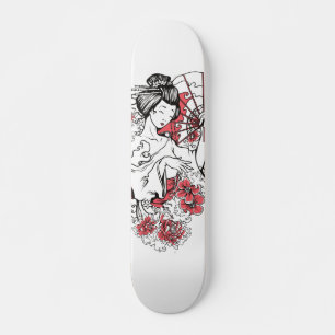 Japanische Dame Skateboard