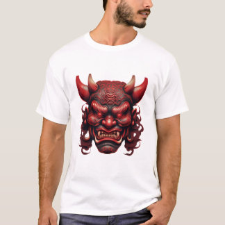 Japanische Dämonenmaske – Symbol der Angst und des T-Shirt
