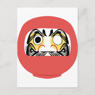Japanische Daruma Doll Postkarte
