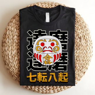 Japanische Daruma Doll Viel Glück Tri-Blend Shirt