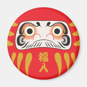 Japanische Daruma (mit Augen) Magnet