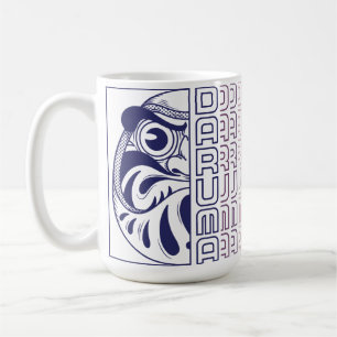 Japanische Daruma-Pupillen-Illustration Kaffeetasse