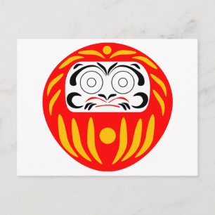 Japanische Daruma-Puppe Postkarte
