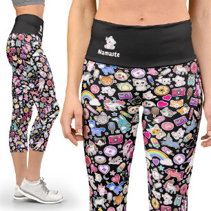 Japanische Decora Kawaii Capri Yoga Leggings