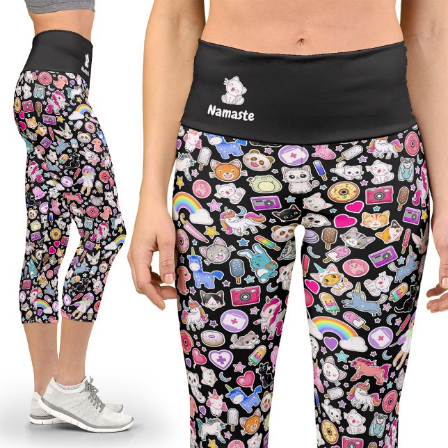 Japanische Decora Kawaii Capri Yoga Leggings (Von Creator hochgeladen)