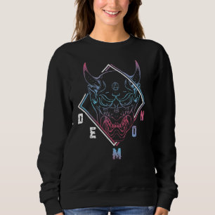 Japanische Demon Ästhetik Samurai Oni Maske Ogre K Sweatshirt
