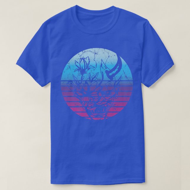 Japanische Demonschaummaske Devil Oni Vaporwave Ae T-Shirt (Design vorne)