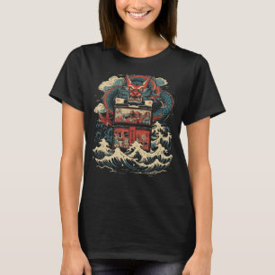 Japanische Drache Art Wave Bento Box Lunchbox T-Shirt