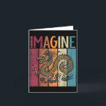 Japanische Drache Stellen Sie sich Retro Fantasy M Karte<br><div class="desc">Japanische Drache Stellen Sie sich Retro Fantasy Mythische Männer Frauen Kind</div>