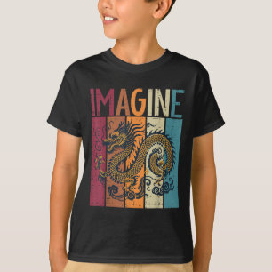 Japanische Drache Stellen Sie sich Retro Fantasy M T-Shirt