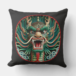Japanische Drachen- und chinesisch-buddhistische T Kissen
