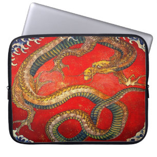 Japanische Drachenkunst von Hokusai Laptop Sleeve
