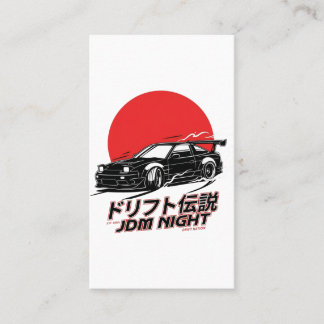 Japanische Drift-Kultur-Straßenrenn-Ästhetik Visitenkarte