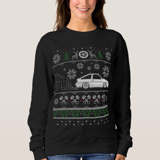 Japanische Drifting Drift Car Liebe Ugly Chri Sweatshirt (Vorderseite)