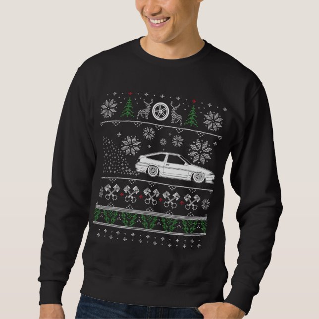 Japanische Drifting Drift Car Liebe Ugly Chri Sweatshirt (Vorderseite)