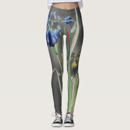 JAPANISCHE DRUCKIRIEN AUF GRAUEN Leggings
