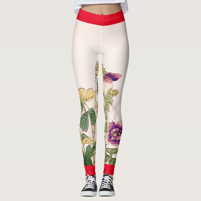 JAPANISCHE DRUCKSCHALTFLÄCHE Leggings (Vorderseite)