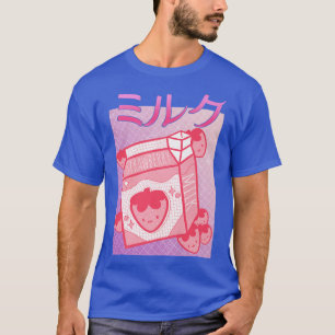 Japanische Erdbeermilch Erdbeere Shake 90er Japa T-Shirt