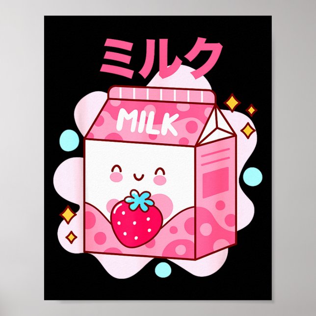 Japanische Erdbeermilch - Nk Erdbeermilch-Shake Poster (Vorne)
