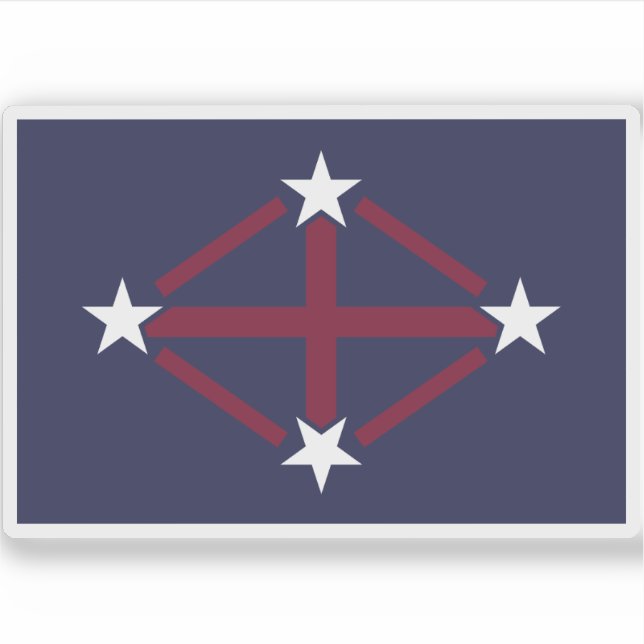 Japanische Expeditionsflagge für die Antarktis var Aufkleber (Vorderseite)