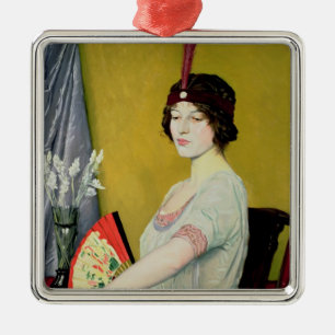 Japanische Fan, 1914 Ornament Aus Metall