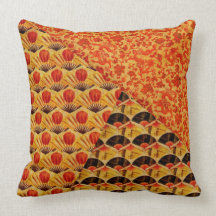 Japanische Fans und Drache-Muster groß