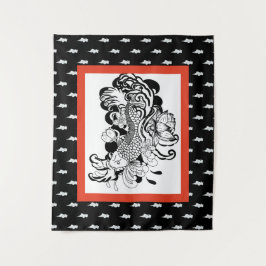 JAPANISCHE FISCHE MIT KLEINEM PATTER WANDTEPPICH