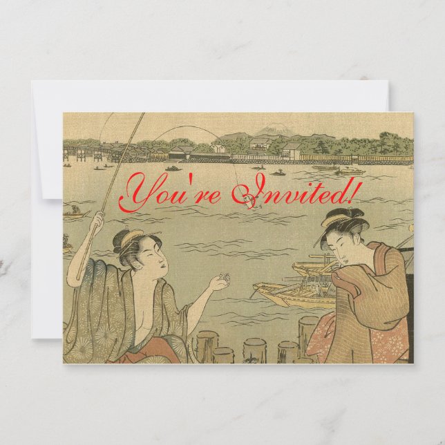 Japanische Fischer Einladung (Vorderseite)