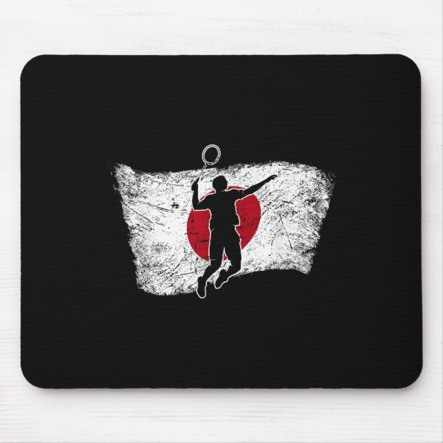 Japanische Flagge Badminton Mousepad (Vorne)