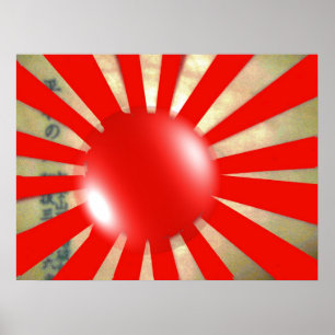 Japanische Flagge Bubble Poster