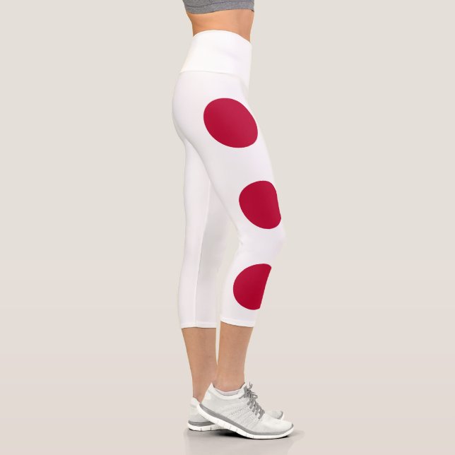 Japanische Flagge Capri Leggings (Rechts)