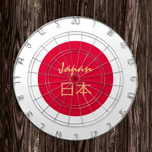 Japanische Flagge Dartboard & Japan / Spielbrett Dartscheibe