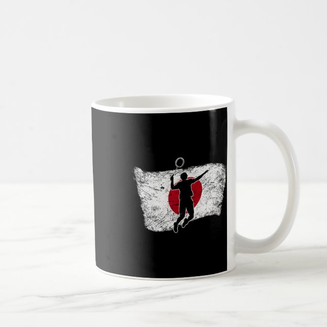Japanische Flagge Dminton Kaffeetasse (Rechts)