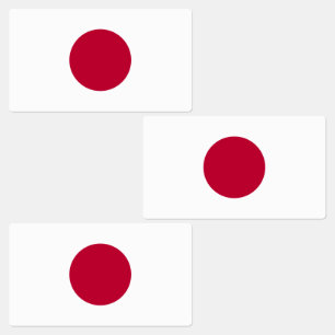 Japanische Flagge Etiketten