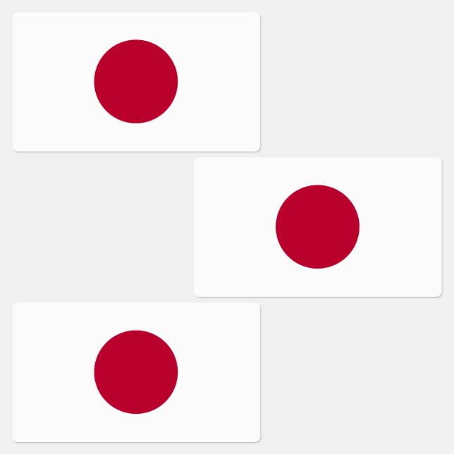 Japanische Flagge Etiketten (Gruppe)