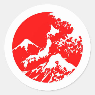 japanische Flagge für den Fuji Sticker Wacker