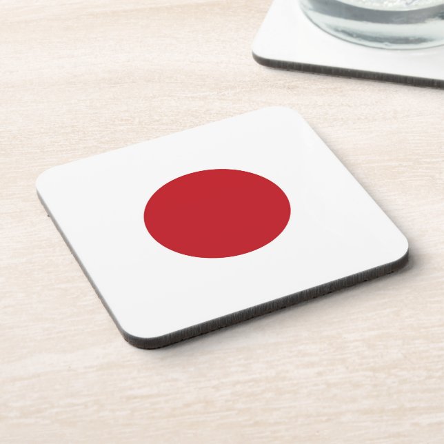 Japanische Flagge Getränkeuntersetzer (Linke Seite)
