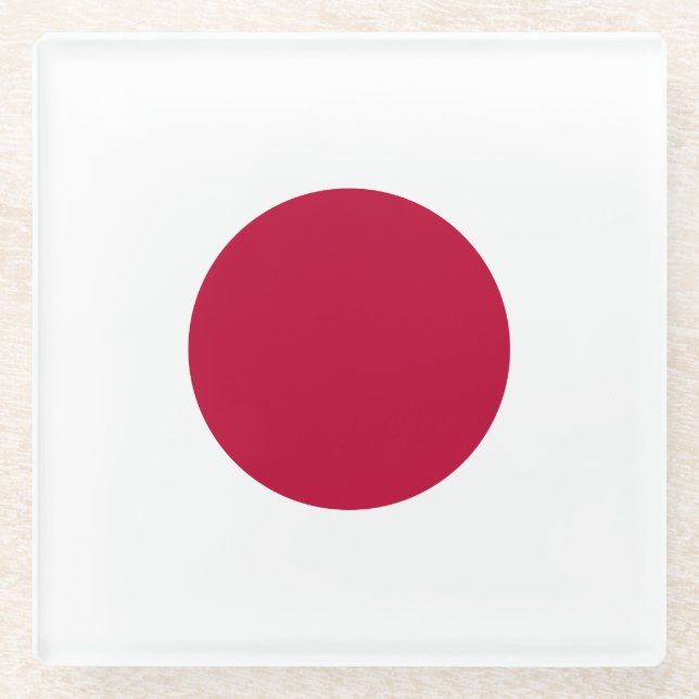 Japanische Flagge Glasuntersetzer (Vorderseite)