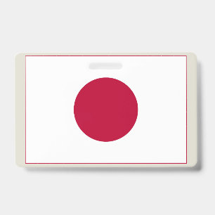 Japanische Flagge: Hinomaru, Nisshōki, rote aufgeh Ausweis