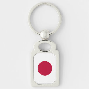 Japanische Flagge: Hinomaru, Nisshōki, Rote aufgeh Schlüsselanhänger